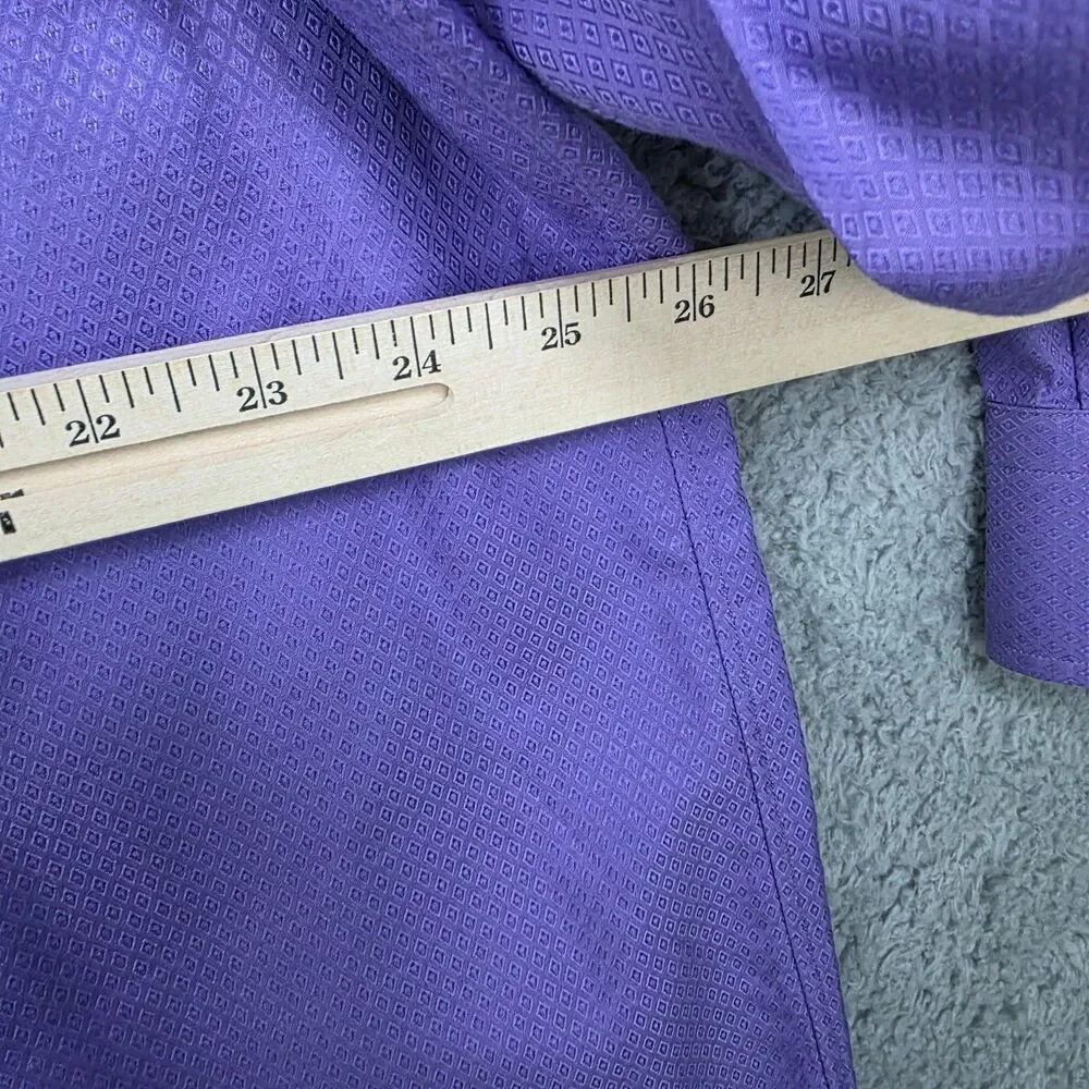 Robert Graham Men's Purple Micro Diamond Pattern Button-Up Shirt Size 18